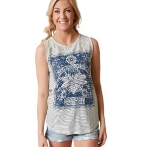 Lucky brand Striped Matchbox Tank Top-Medium